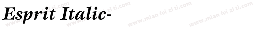Esprit Italic字体转换